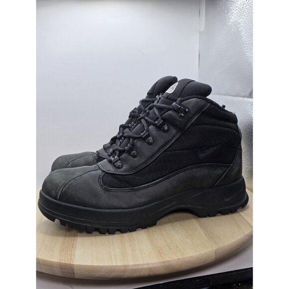 Nike ACG Air Nestuca Hiking Walking Boots Men Size 8.5 Black Leather 333667-001 - Picture 1 of 9